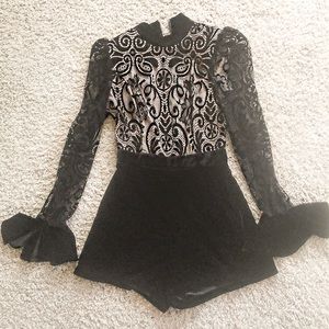 Velvet Lace Romper